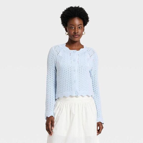 Universal Thread Sweaters - Universal Thread - Women's Western Crafted Cardigan - Universal Threa Blue